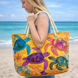 Ročno izdelana torba za plažo | Turtle Dreams Coral