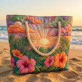 Ročno izdelana torba za plažo | Tropical Sunrise