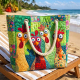 Ročno izdelana torba za plažo | Funky Chicken