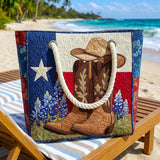 Ročno izdelana torba za plažo | Texas Pride