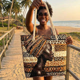 Ročno izdelana torba za plažo | Melanin Queen